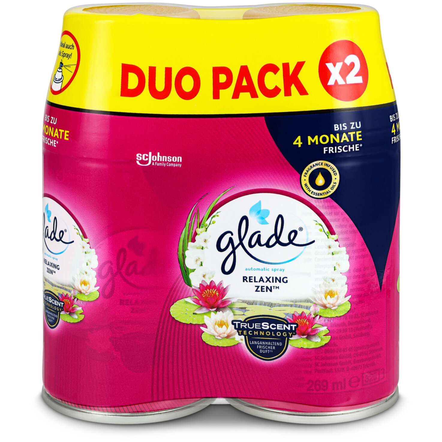 Glade Spray Reffil Relaxing Zen 2x269ml