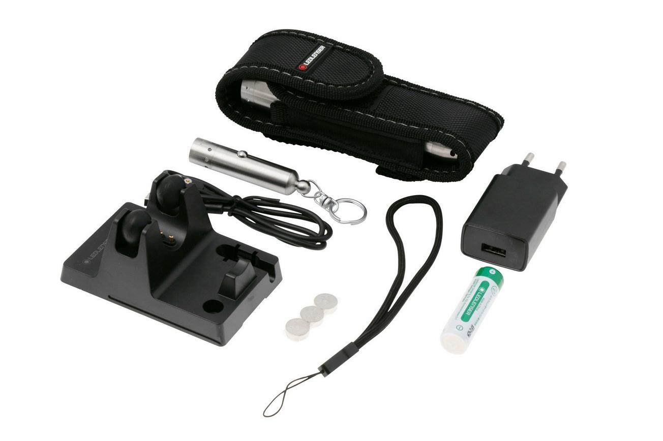 Ledlenser P5R Core   V8, Stainless Steel, Limited Edition, zaklamp   sleutelhangerzaklamp, 500 lumen