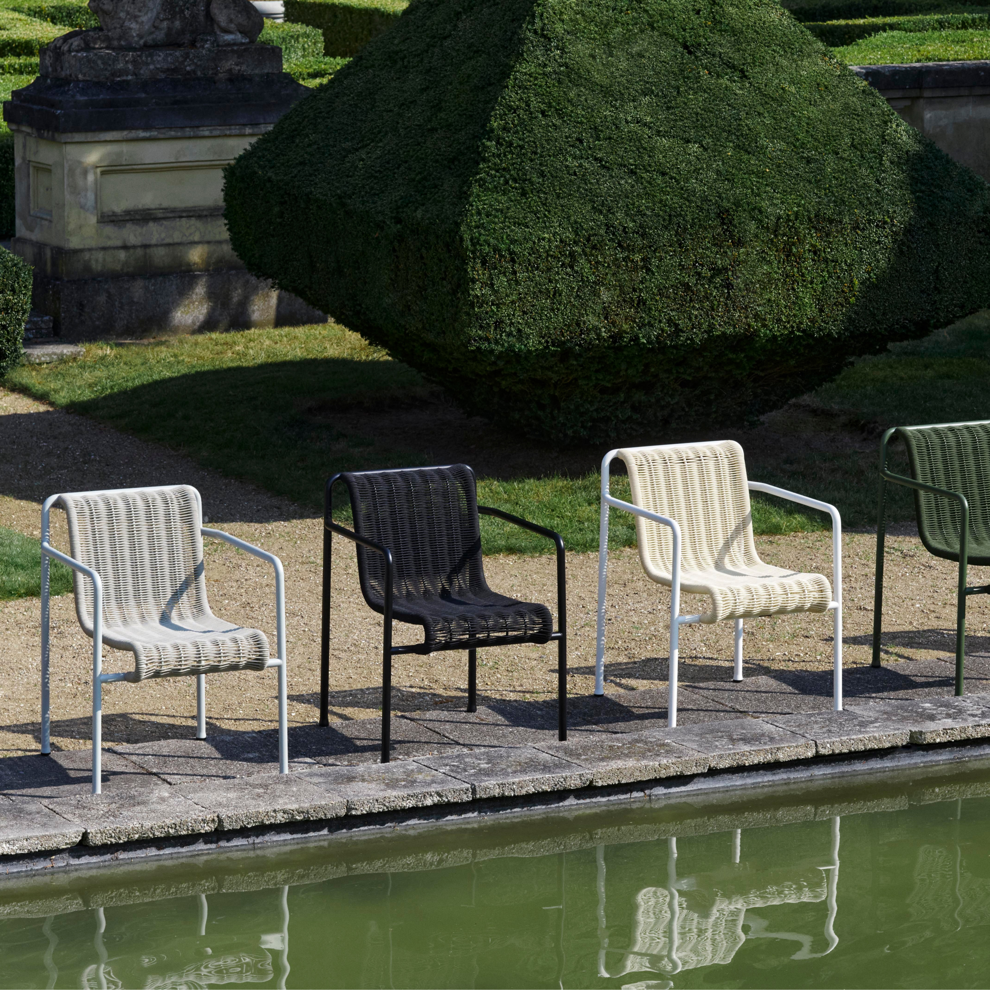 Tuinstoel Palissade Cord Dining met armleuning grijs