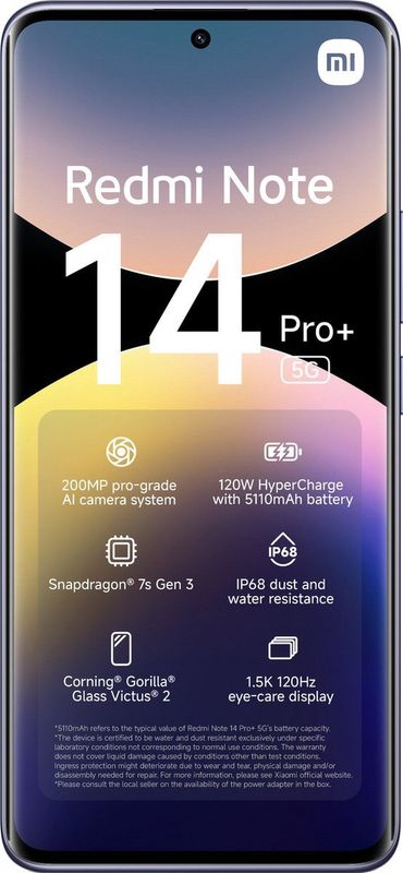 Xiaomi Redmi Note 14 Pro+ 5G 8GB/256GB Lavender Paars