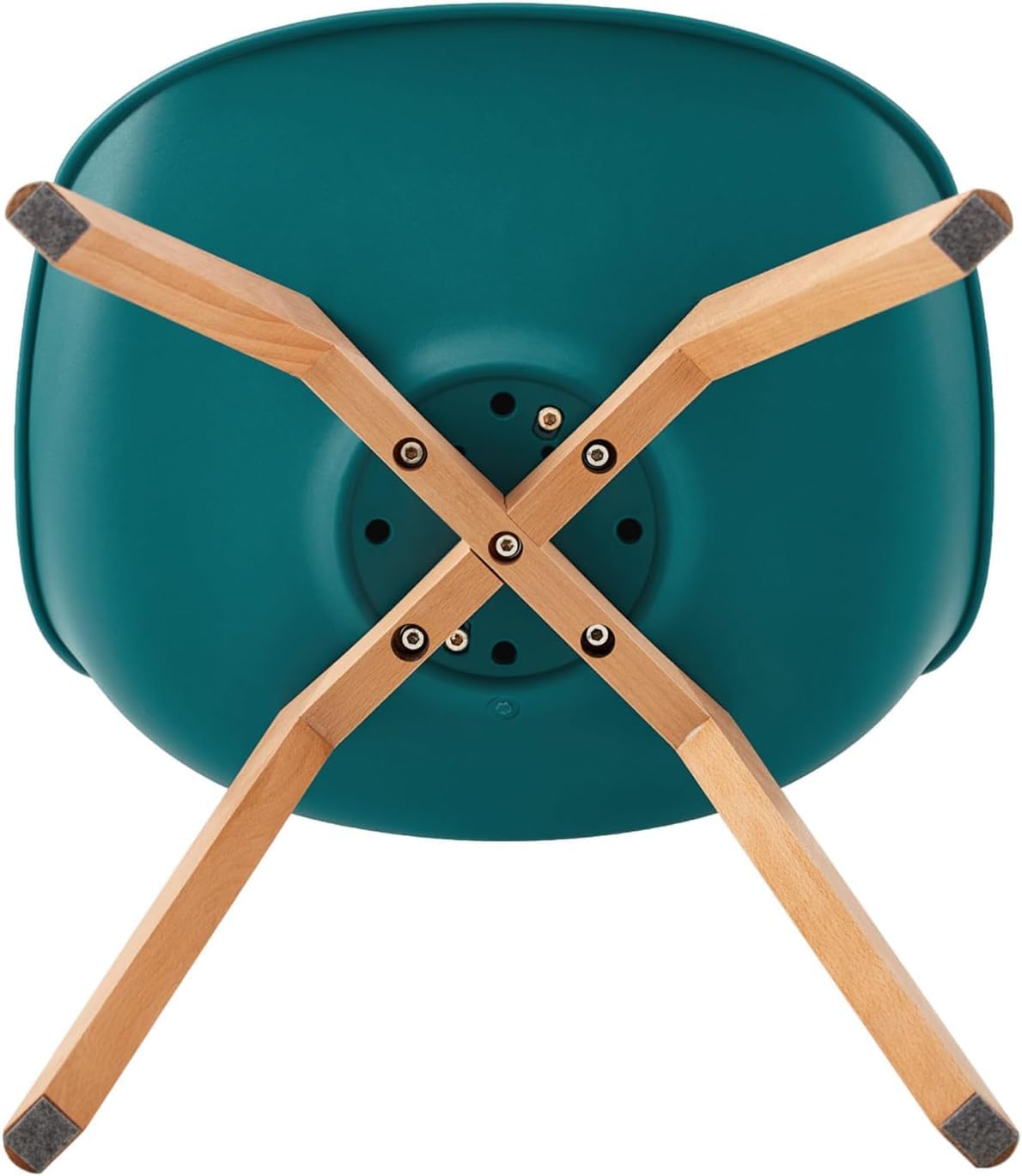 EGGREE 8er Set Esszimmerstühle im Skandinavischen Stil,8 Küchenstühle in Modernen Hellen Farben,Gepolstert in PU mit Buchenholz Beine, Morandi Lichtblau+ Türkis+Helles Khaki+Schokoladenbraun