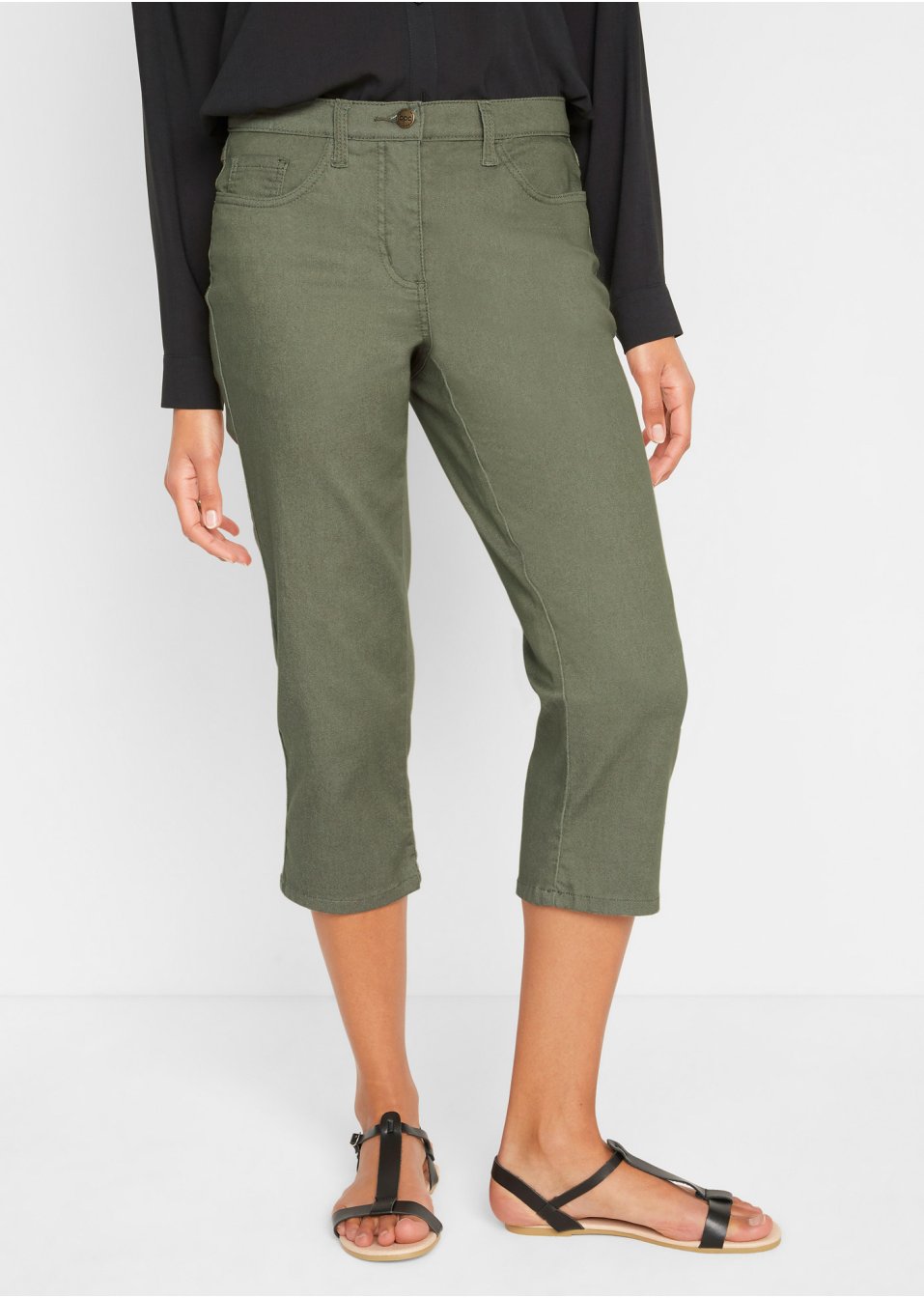 Pantalon 3/4 super-stretch avec taille confortable