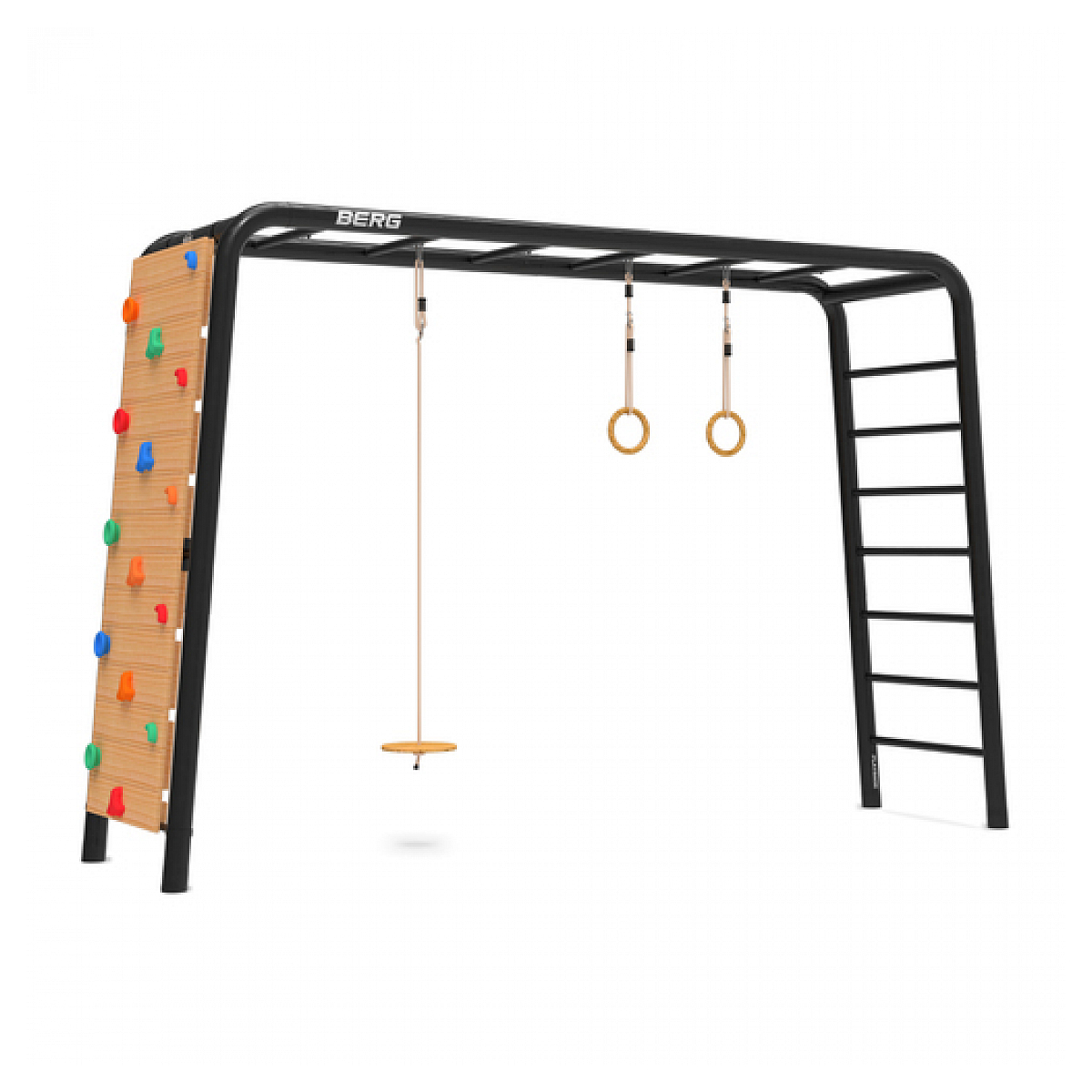 Playbase large tl (disc swing + rings + climbing wall)
