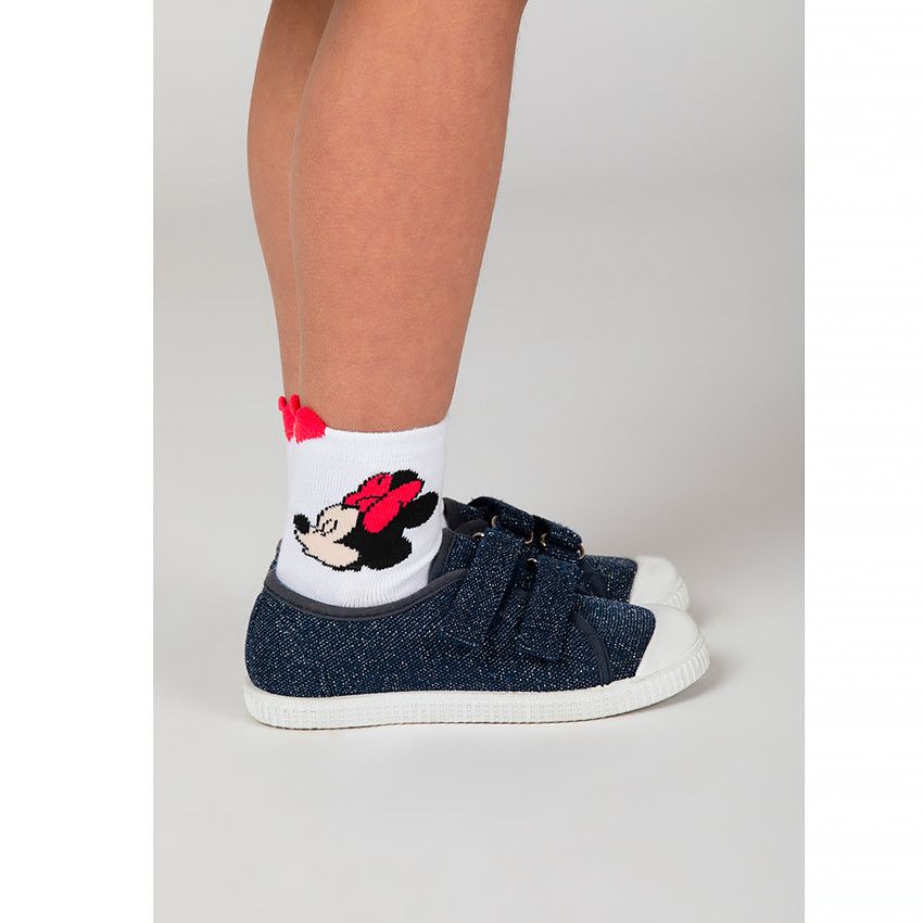 Lot de 3 paires de chaussettes Minnie Disney pour fille - Blanc