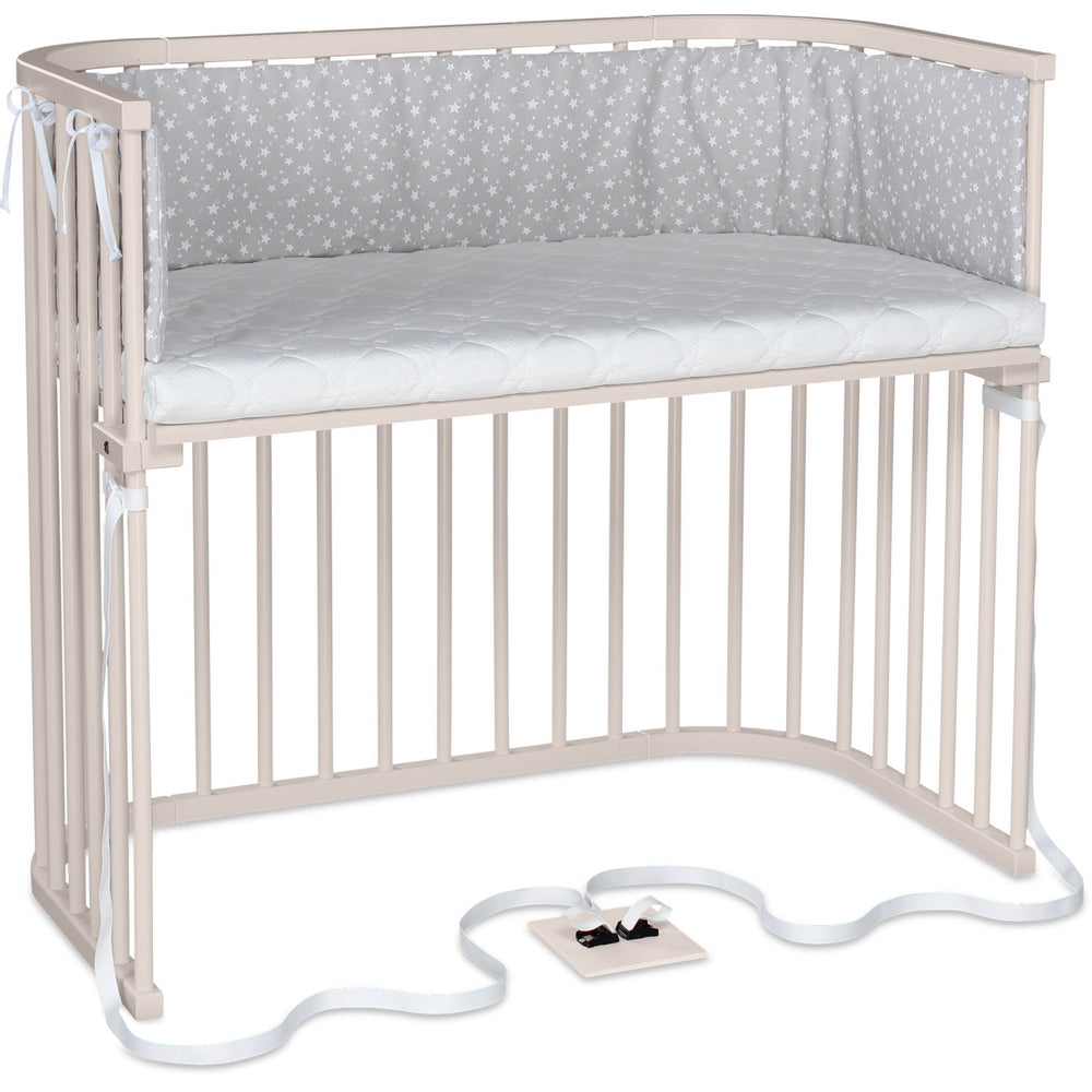 Køb babybay® Bedside Crib Beige Varnished Boxspring Xxl Co-Sleeper Babyseng