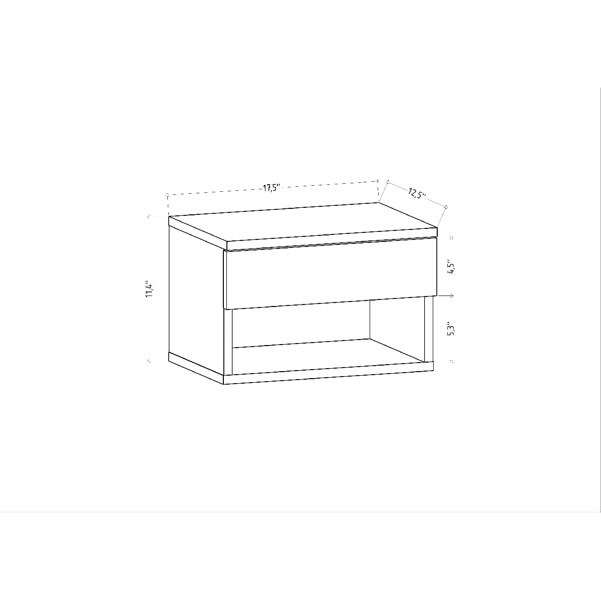 DECOROTIKA Table de chevet Jamot - Wenge