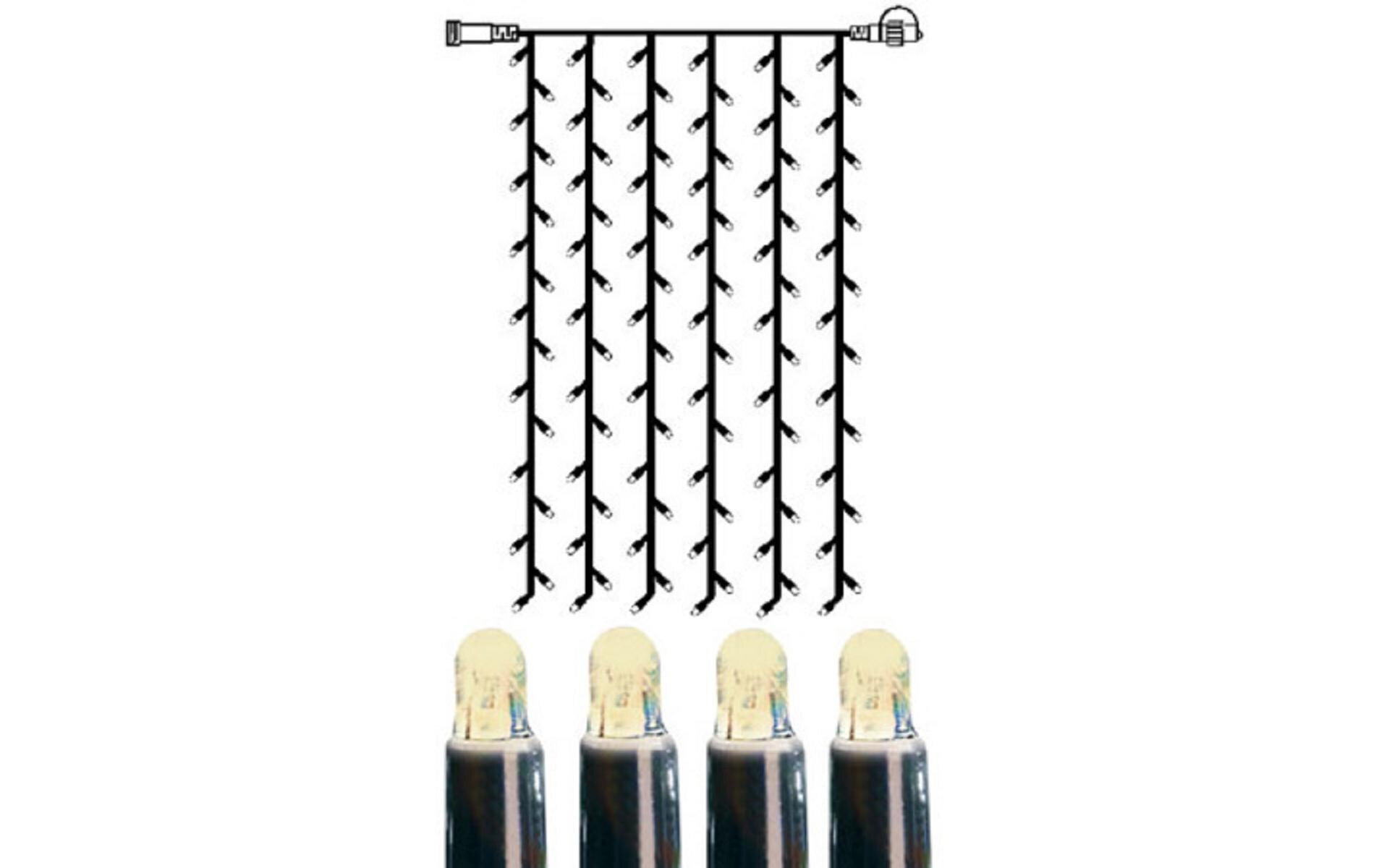System LED Extra, Schwarz / Warmweiss, 100 x 200 cmLED-Vorhangsystem für Innen- und Aussenbereich