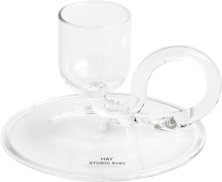 Hay Tiny Candleholder-Curved-Clear