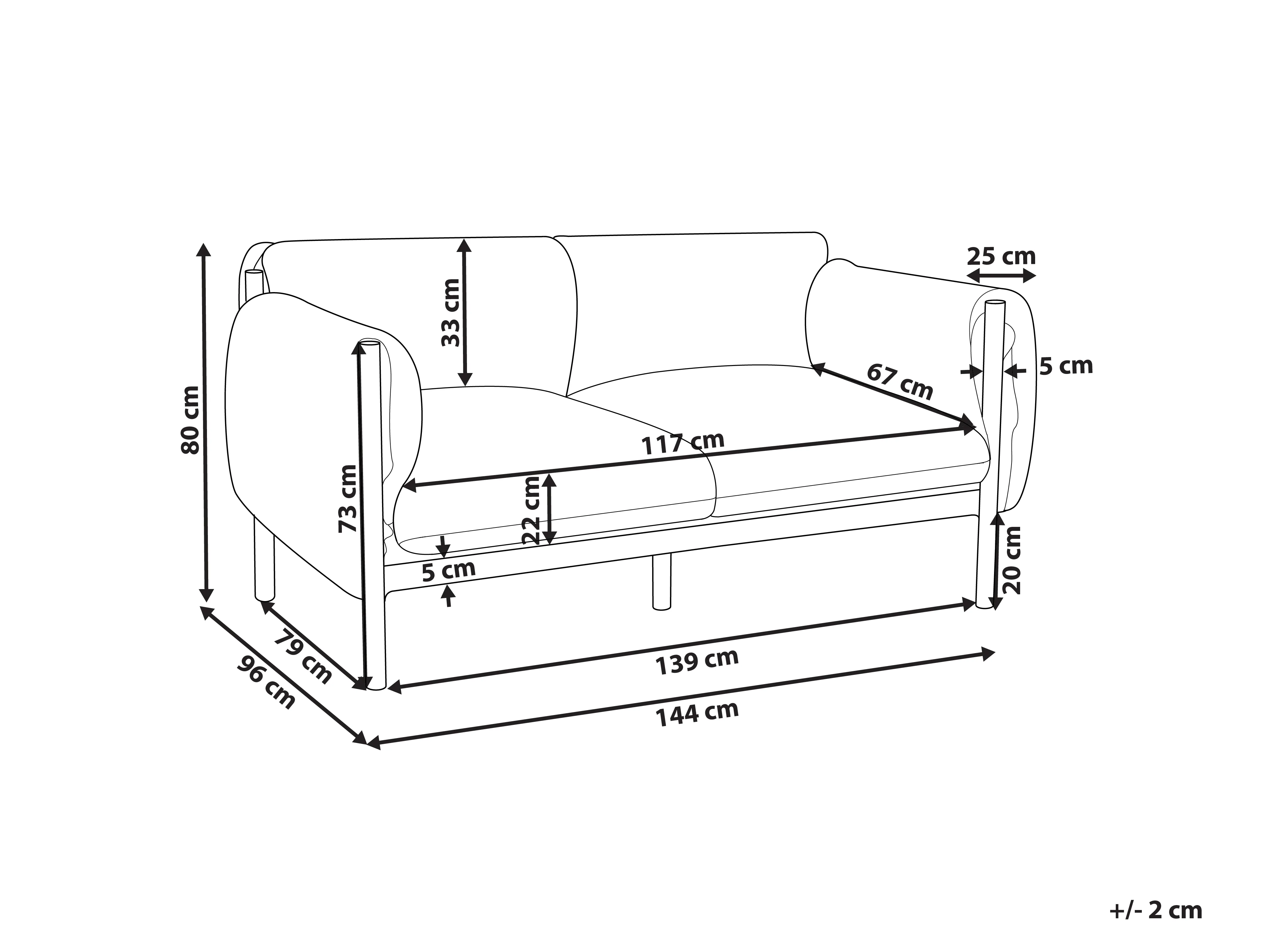 Tuin loungebank 2-zits ESPERIA Metaal Grijs