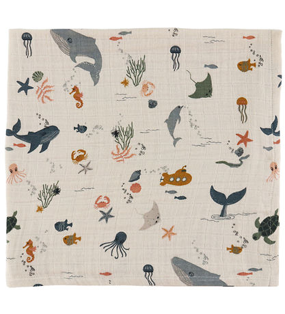 Liewood Spucktücher - 2er-Pack - 65x65 cm - Lewis - Sea Kreatur/