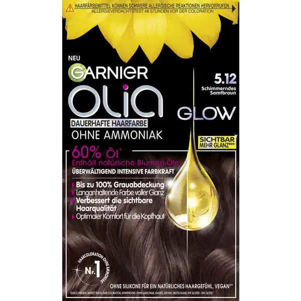 Glow Dauerhafte Haarfarbe 5.12 Schimmerndes Samtbraun