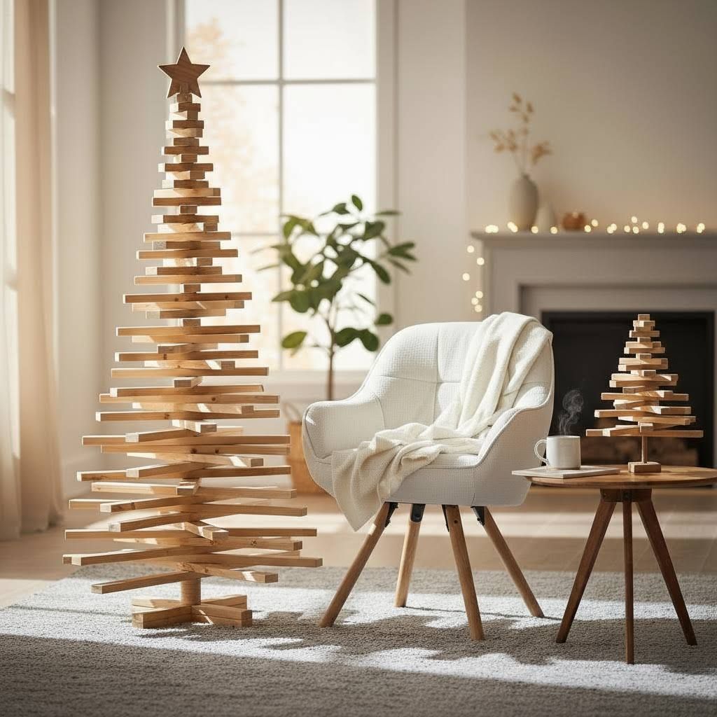 Holzweihnachtsbaum aus Fichtenholz