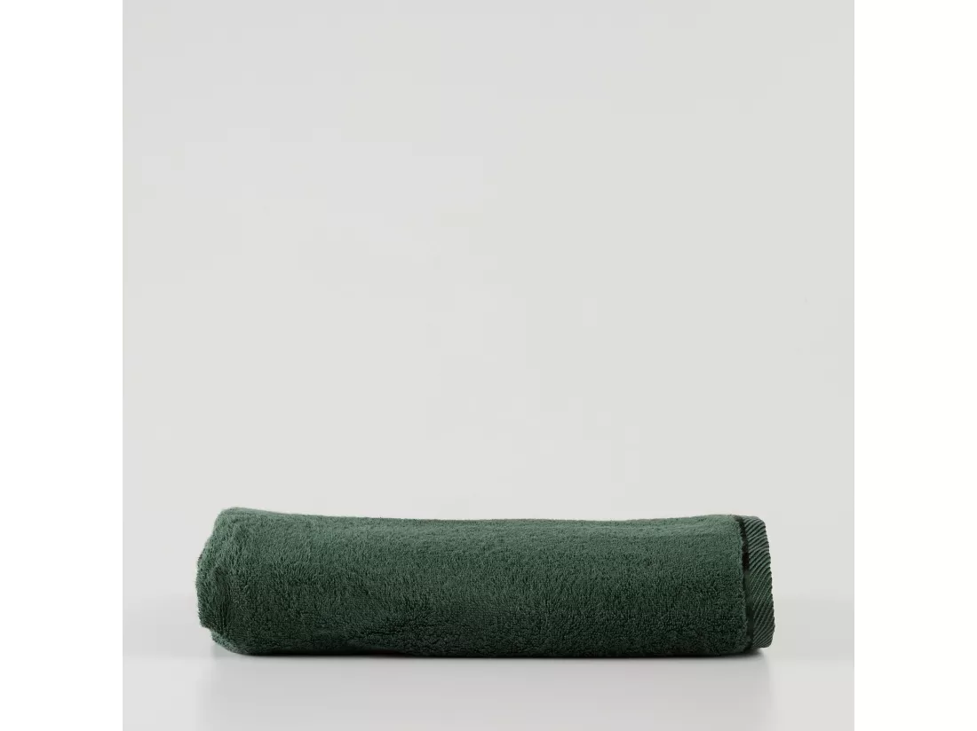 Serviette en Bambou et Coton Vert Foncé 100x150 cm