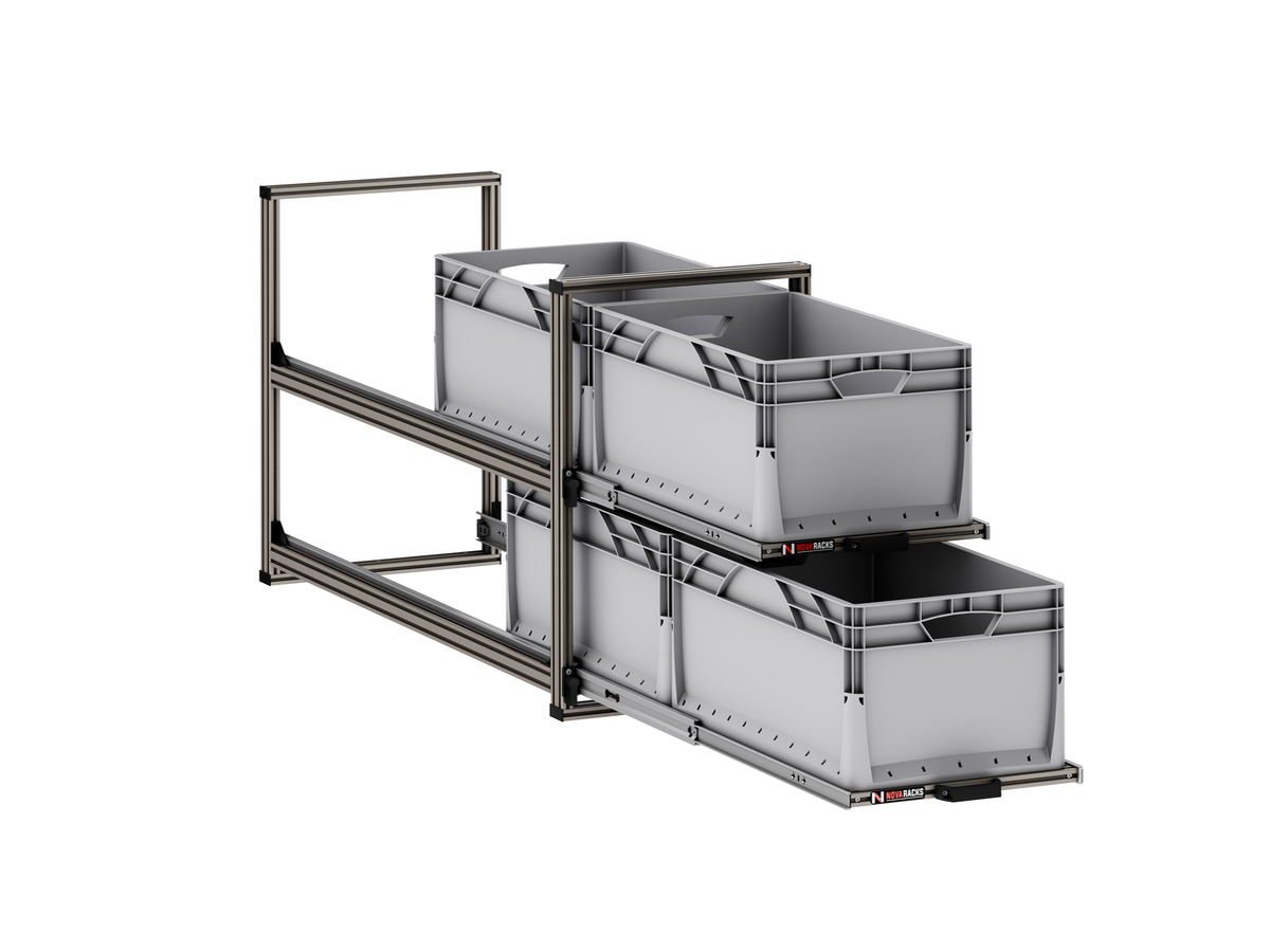 Nova Racks Serie V 2 Levels schuifopbergsysteem - 40x120x55 cm