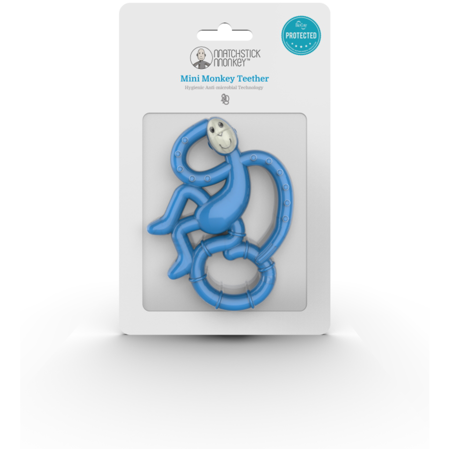 MATCHSTICK MONKEY™ Beißring Affe mini, blau