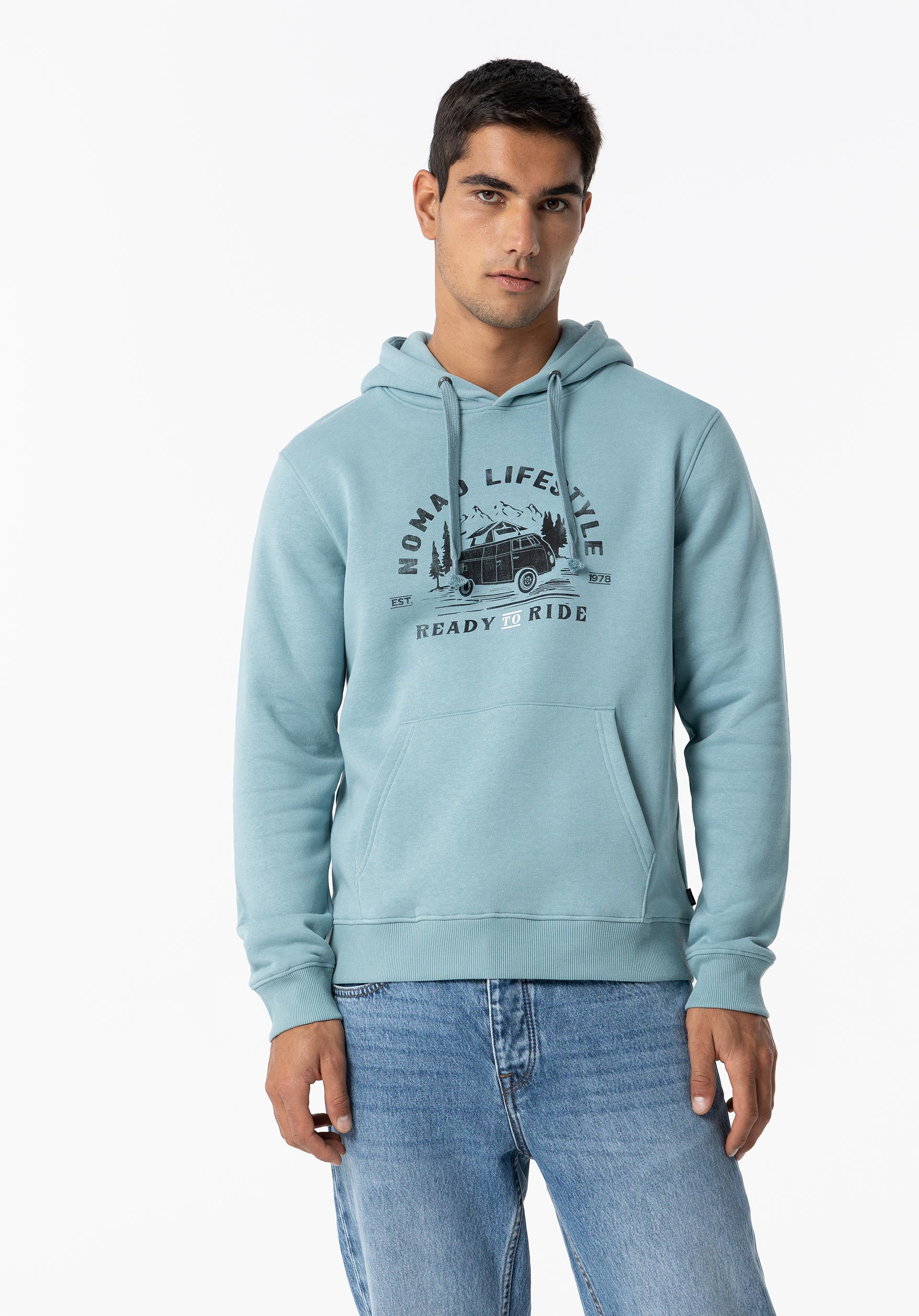 Hoodie com Estampado Frontal