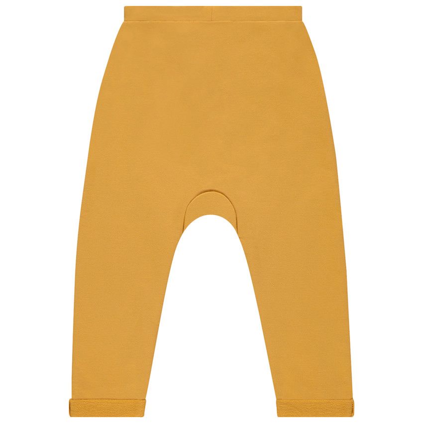 Pantalon de jogging en molleton à animal brodé et oreilles en relief - Jaune