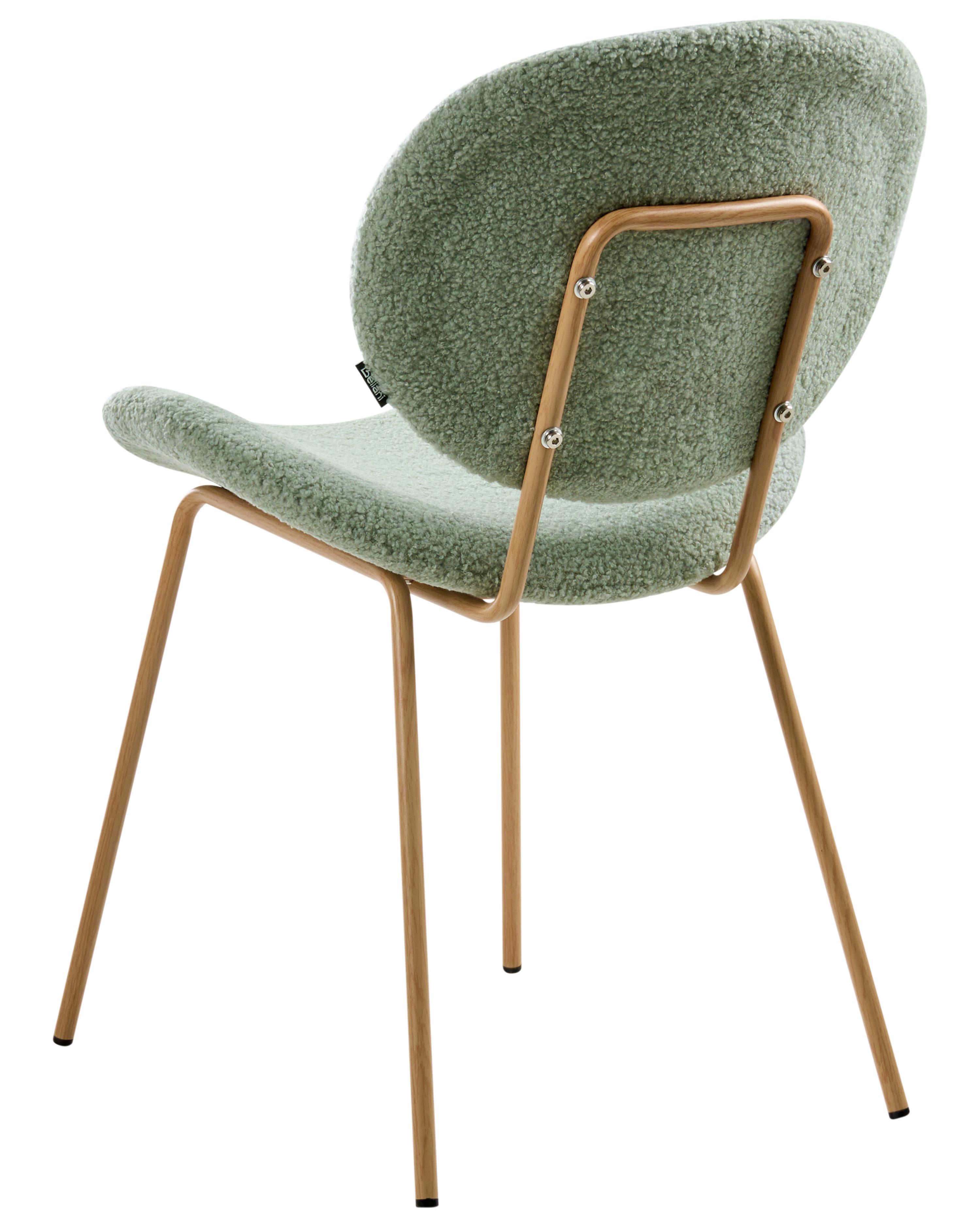 Set van 2 eetkamerstoelen LUANA Bouclé Lichtgroen
