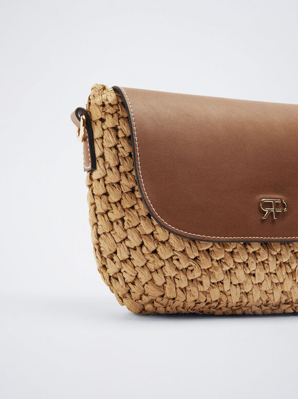 Bolso Bandolera De Paja - Camelo