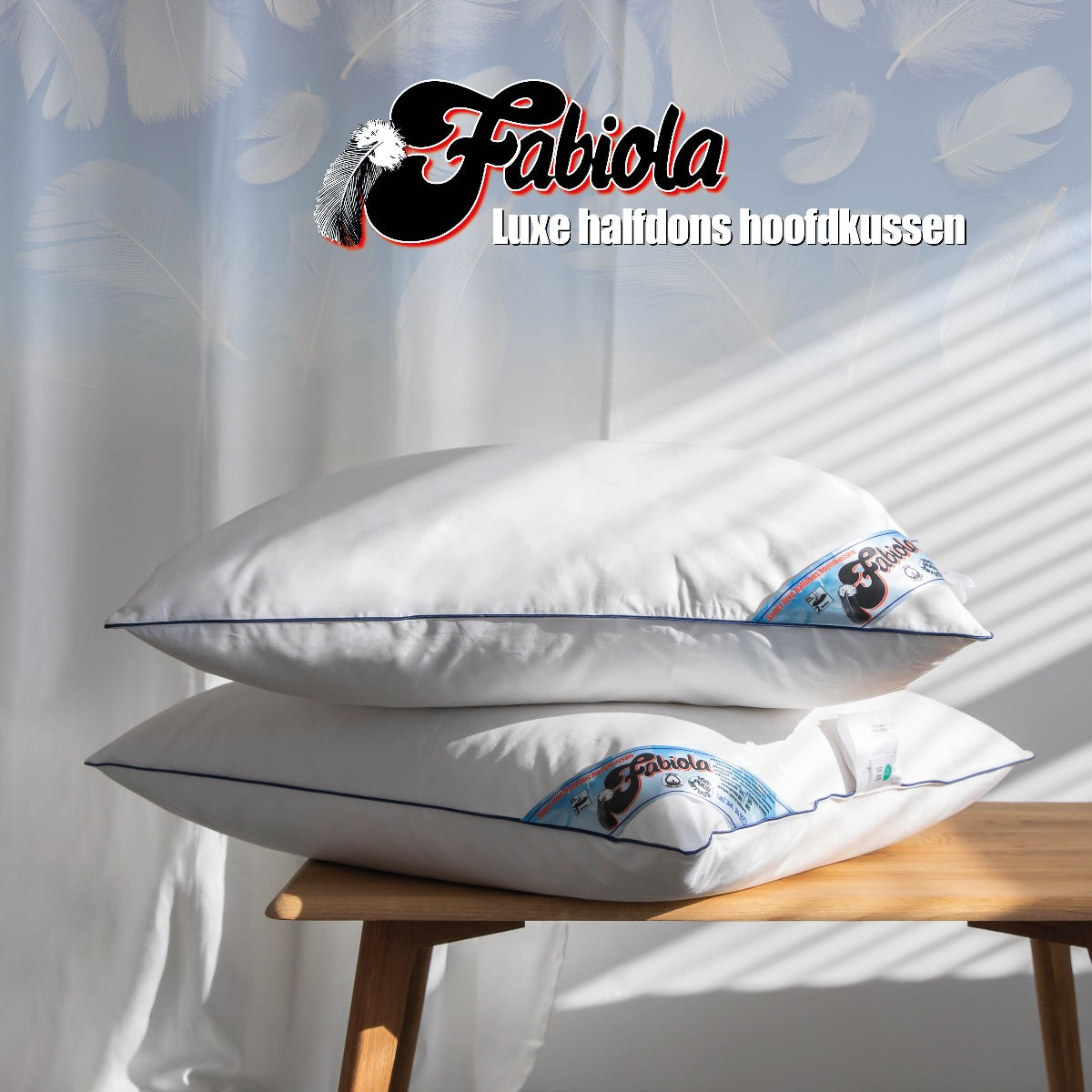 Fabiola - Eendenveren;Eendendons Kussen- 60x70cm