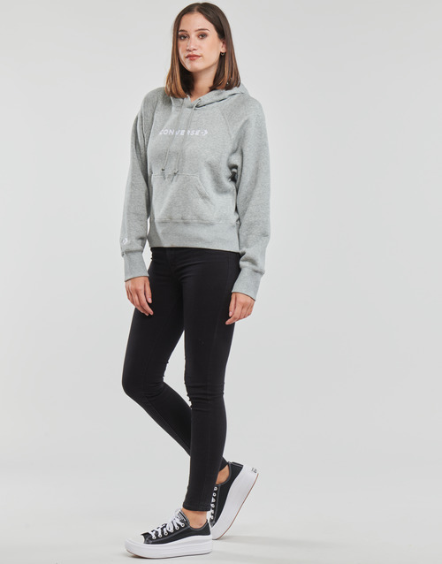 Converse - WORDMARK HOODIE VINTAGE - GREY HEATHER