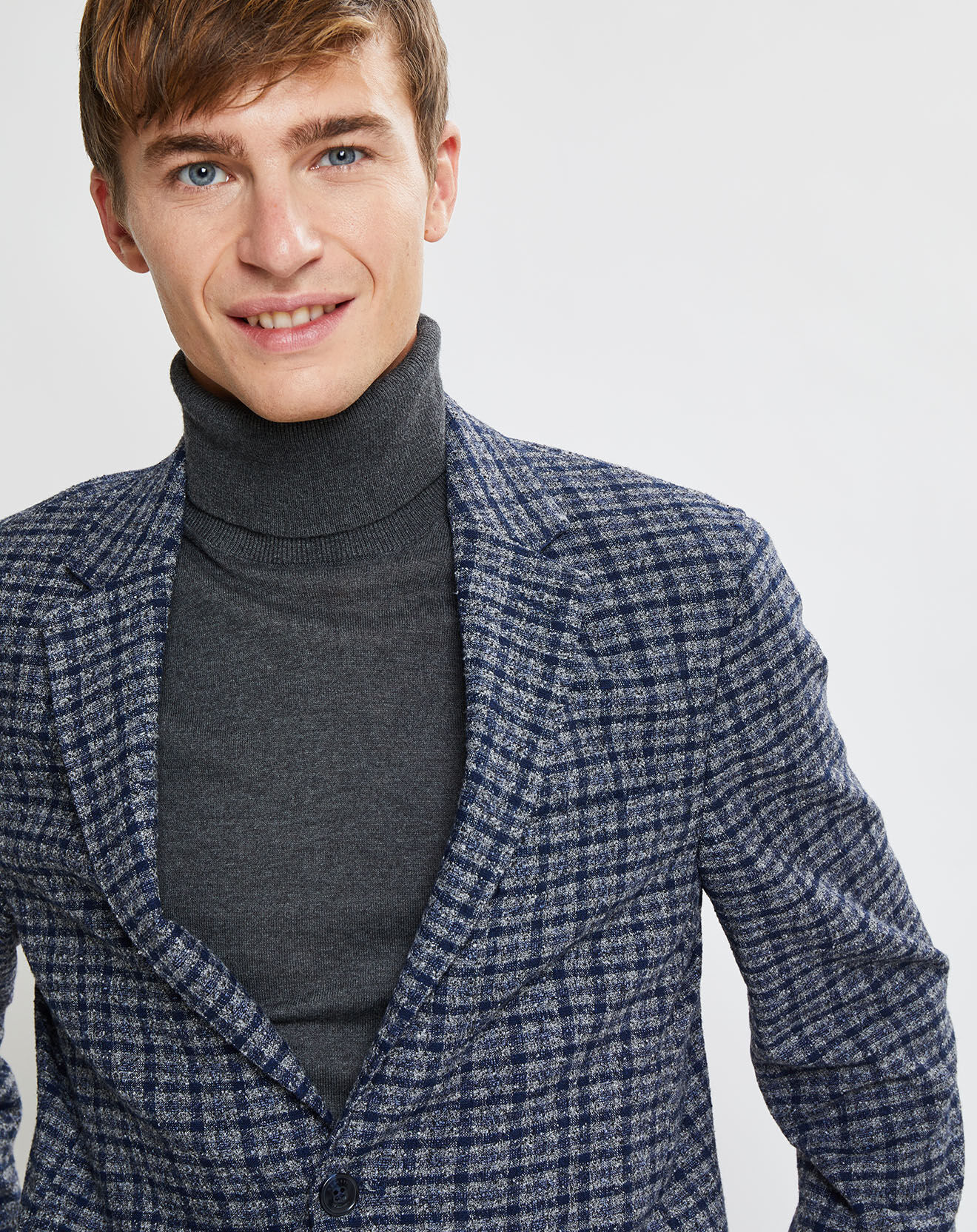 Hackett London Veste Vichy tricolore bleu/gris