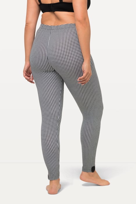Leggings, Hahnentrittmuster, Stickerei