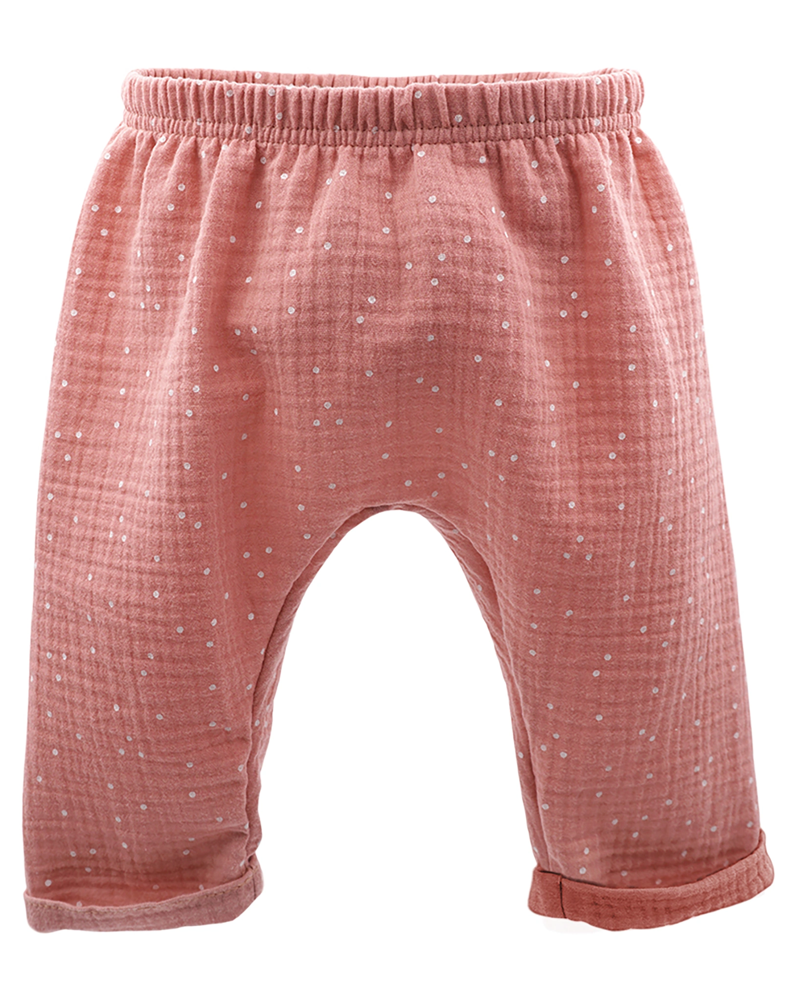 Krempelhose SHORTY in weiß/gepunktet