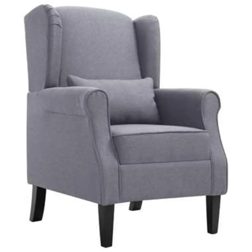 VIDAXL Fauteuil stof donkergrijs