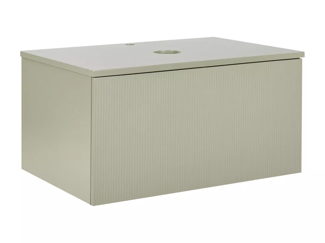 Meuble lavabo mural ALZIRA 80 cm 52 cm 40 cm Vert clair