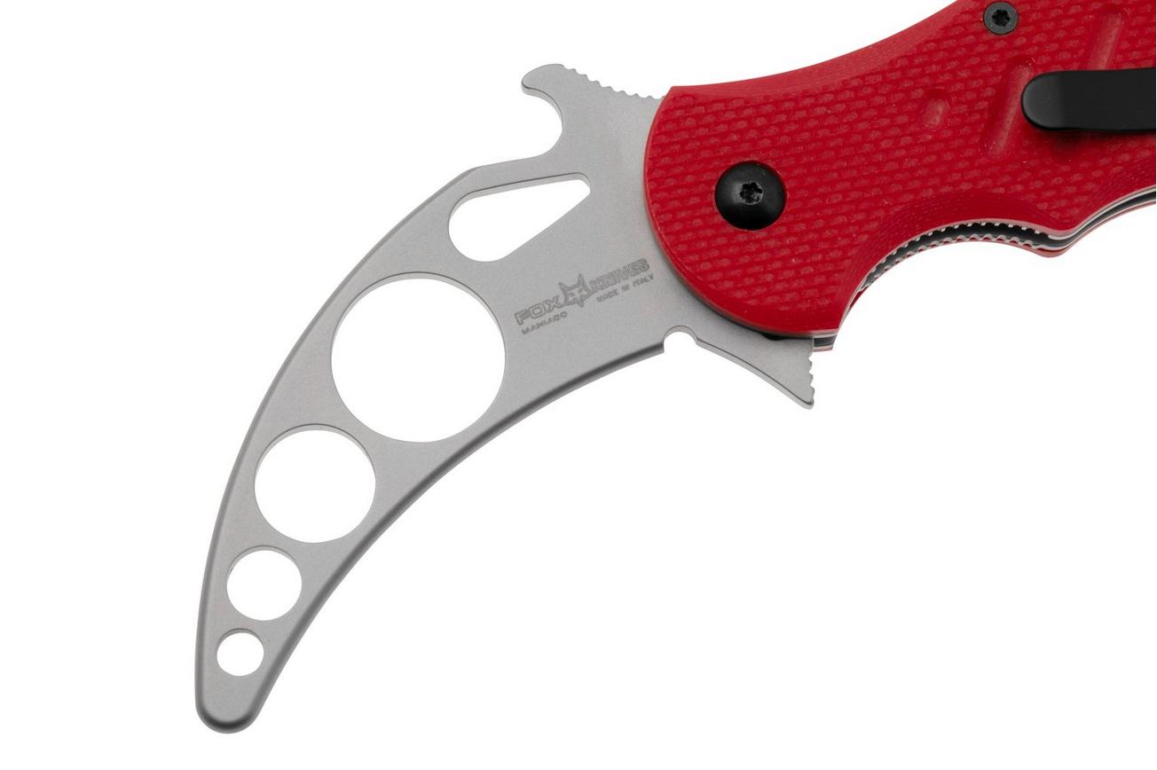 Fox Knives TK-479 Red G10, Folding Training Karambit, trainingsmes