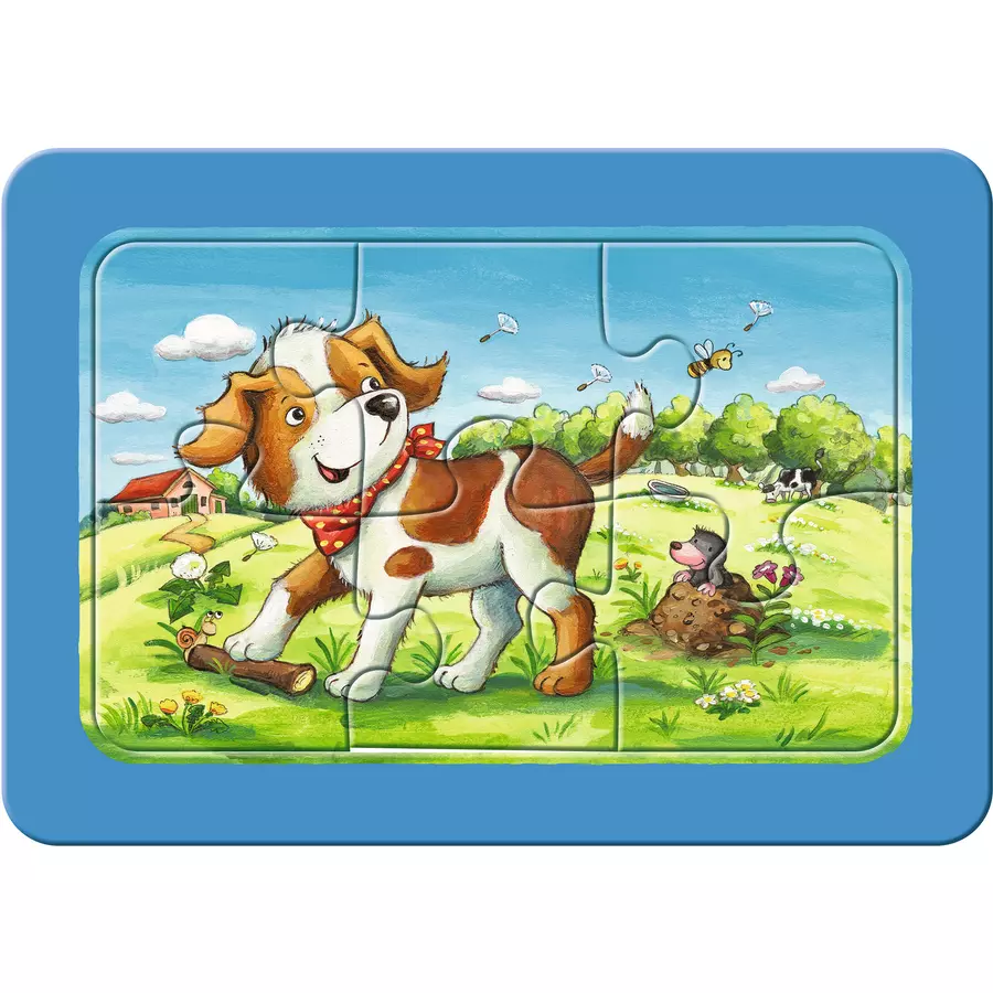 Ravensburger My first Puzzle - Rahmenpuzzle Meine Tierkinder, 3x6 Teile