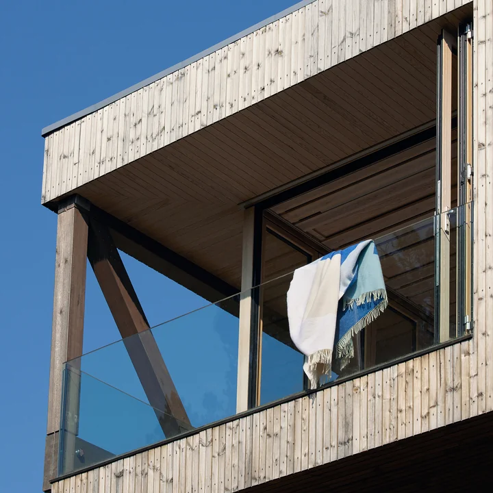 Northern - Echo Wolldecke 130 x 170 cm, blau