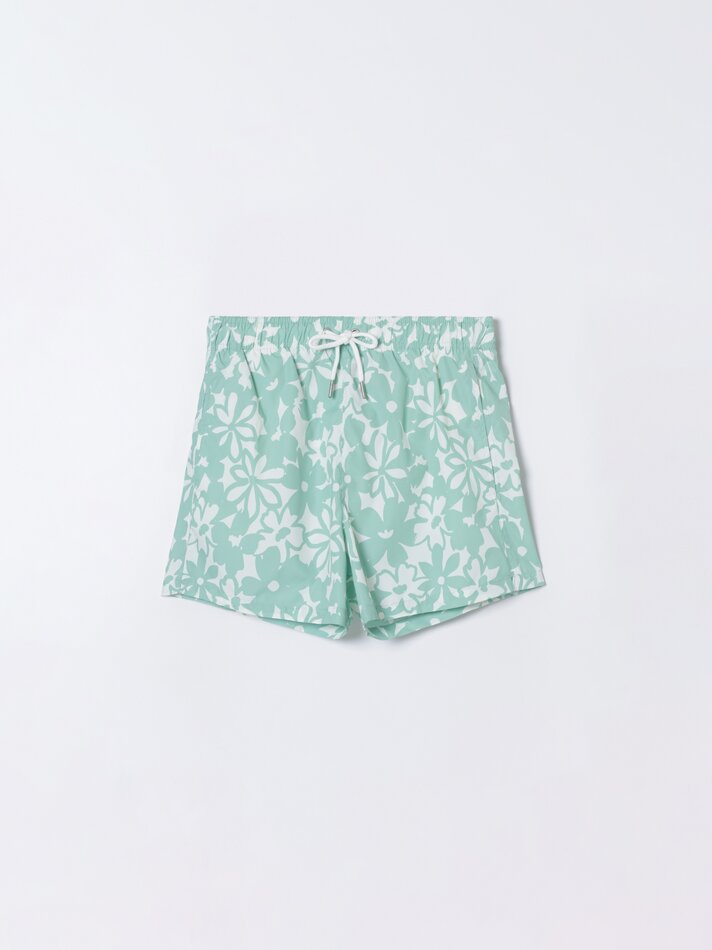 Maiô estampado - Turquesa