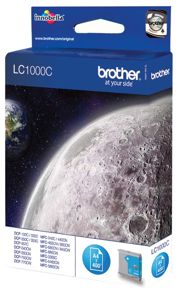 Brother blækpatron LC1000C Cyan
