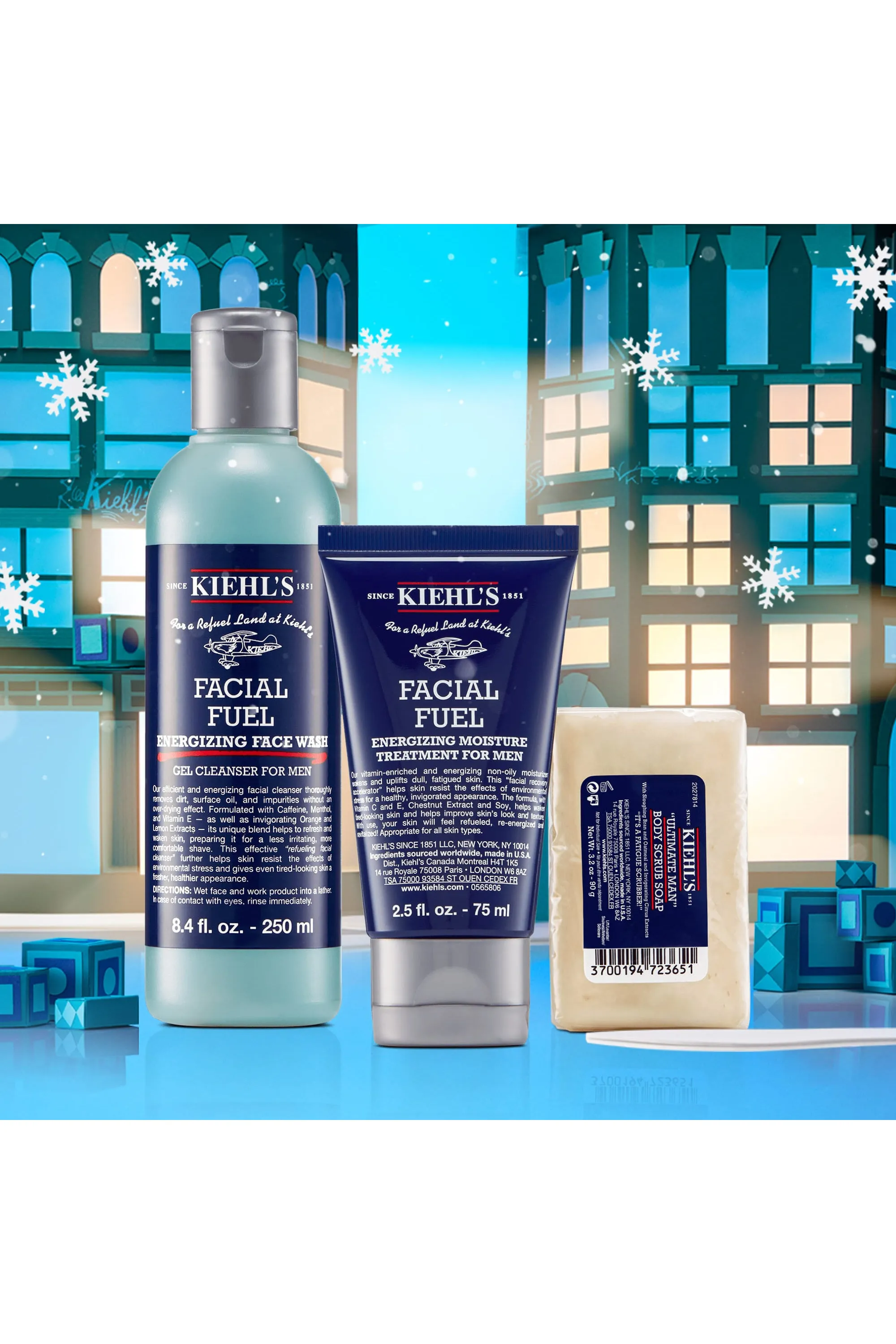 Kiehl's Coffret soin visage Fresh Start Men’s Essentials