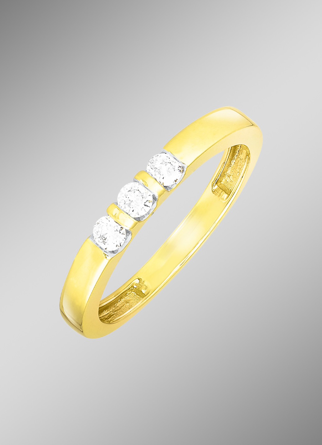 Eleganter Damenring mit 3 Brillanten