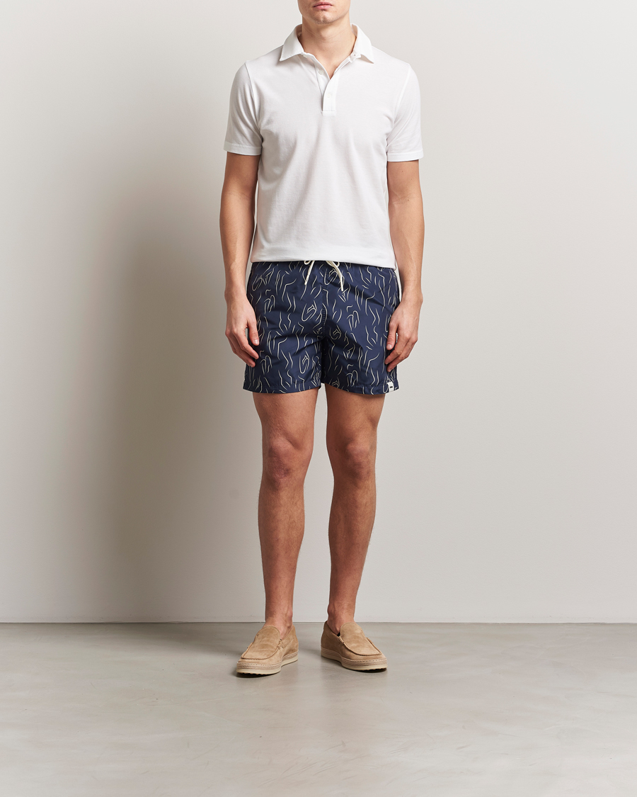 Altea Printed Swim Shorts Navy