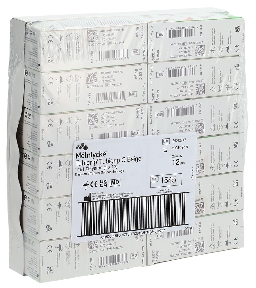 TUBIGRIP Schlauchbandage<br>12 Stück, C 1mx6.75cm, beige