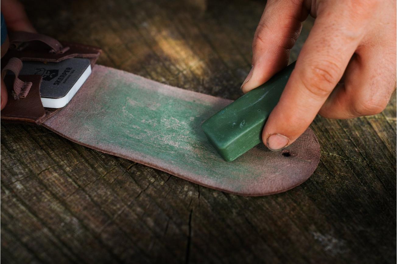 Skerper Field Sharpening Kit SVSO004, slijpset met lederen foedraal