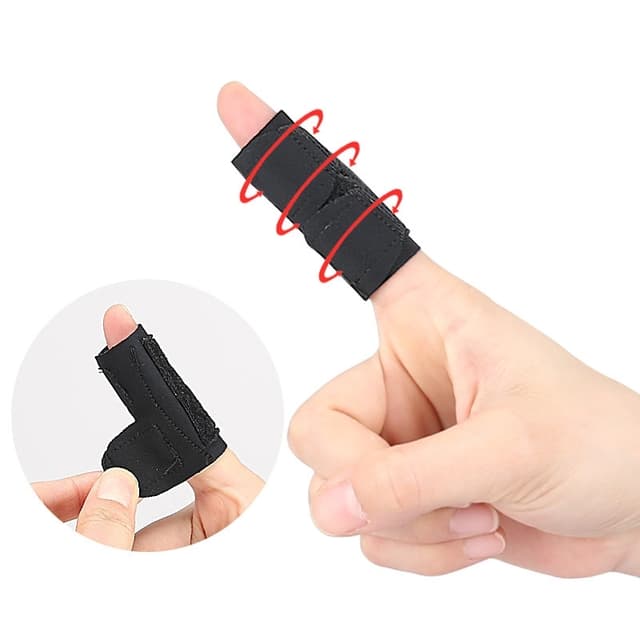 Finger skinner finger ærmer beskyttere, to fingre beskyttelse Sort L