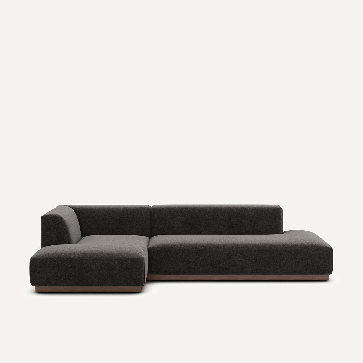 AM.PM<br>Sofá de canto esquerdo XL em veludo chenille, Jacopo