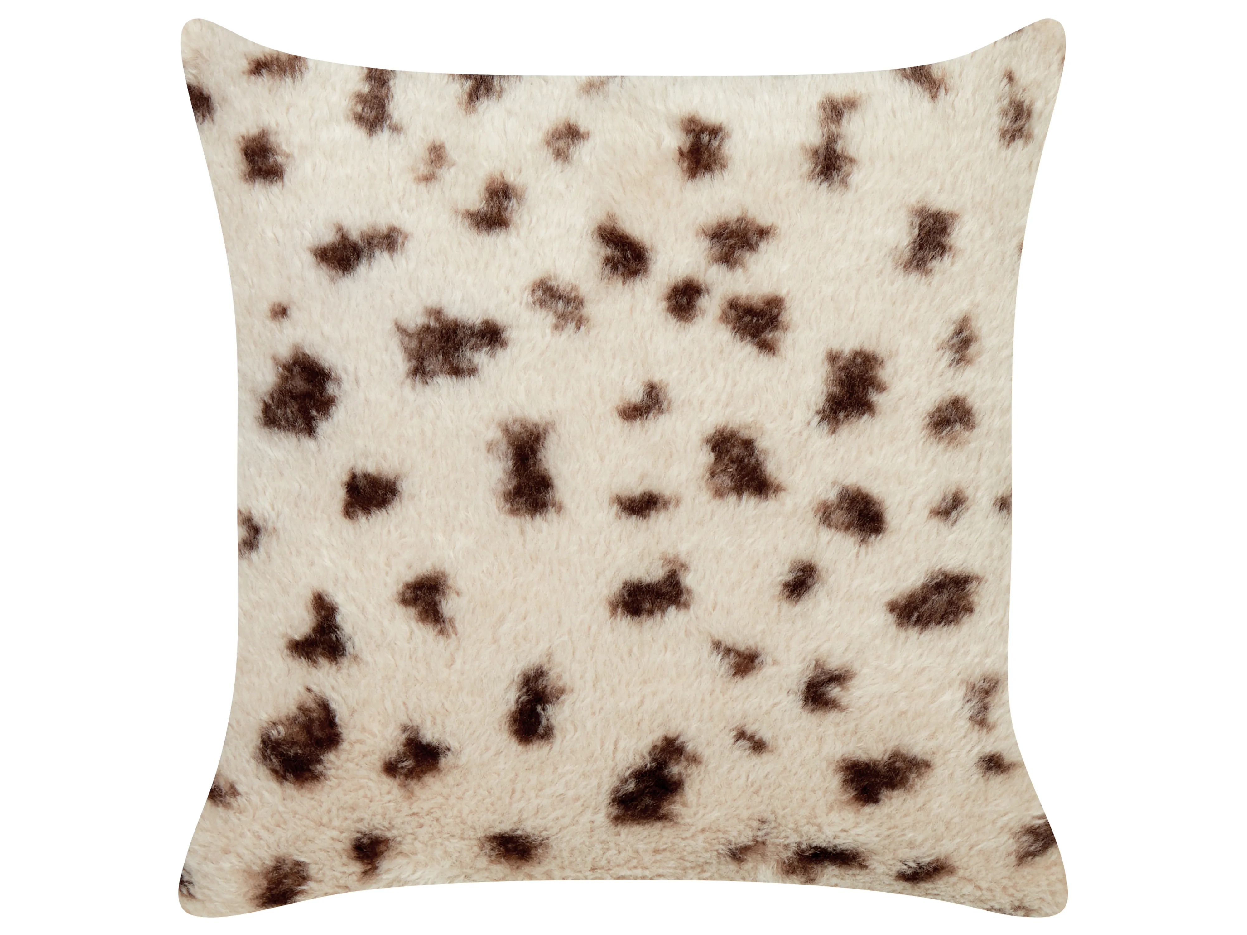 Set van 2 sierkussens KASRA Nepbont 45 x 45 cm Lichtbeige abstract patroon