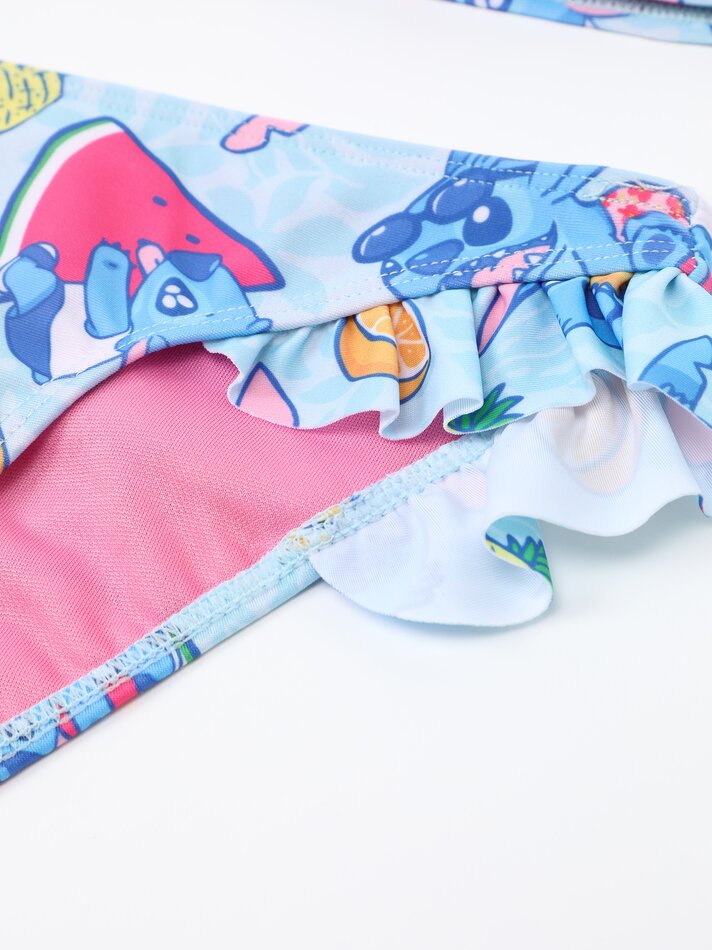 Conjunto de biquíni Stitch ©DS de duas peças - Azul Claro