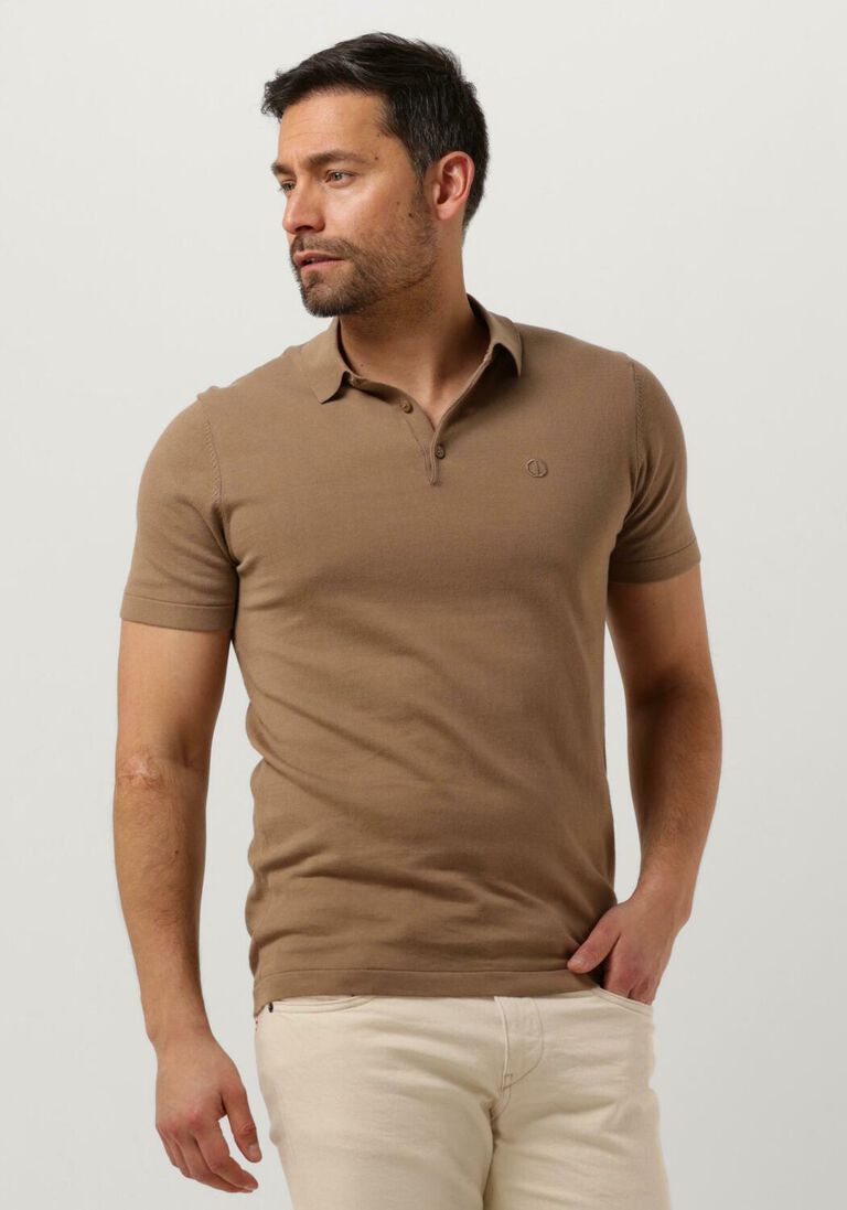 DSTREZZED bruine dstrezzed polo polo s/s cotton knit