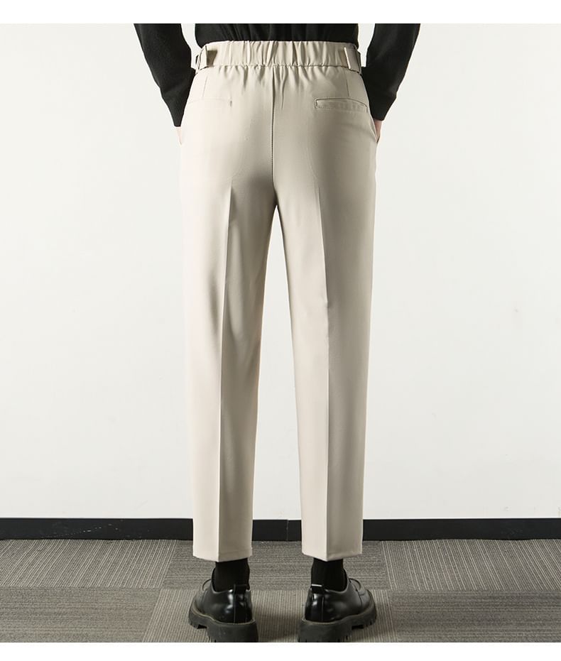 Loansk - Hoge taille effen rechte broek