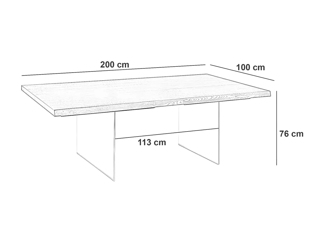 Snooker Table fixe (200 x 100 cm) en placage chêne brun