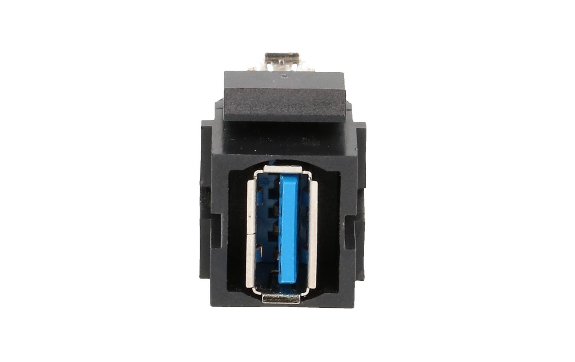 Keystone-Modul USB 3.0mit vier Tasten, schwarz