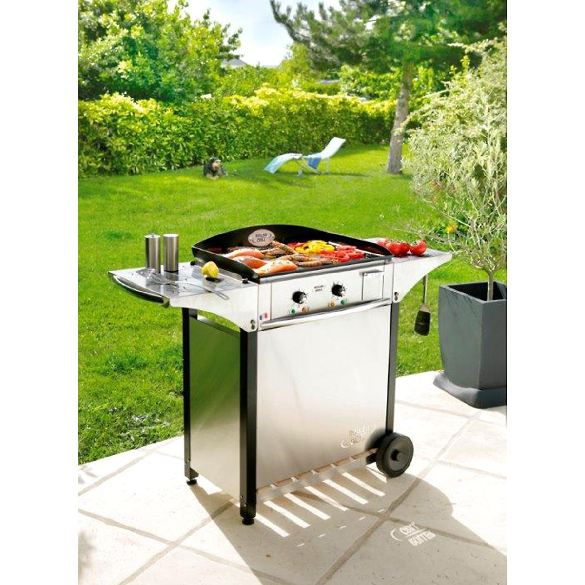 GRELHA DE ROLOS<br>Chapa elétrica + mesa de servir EPL600E