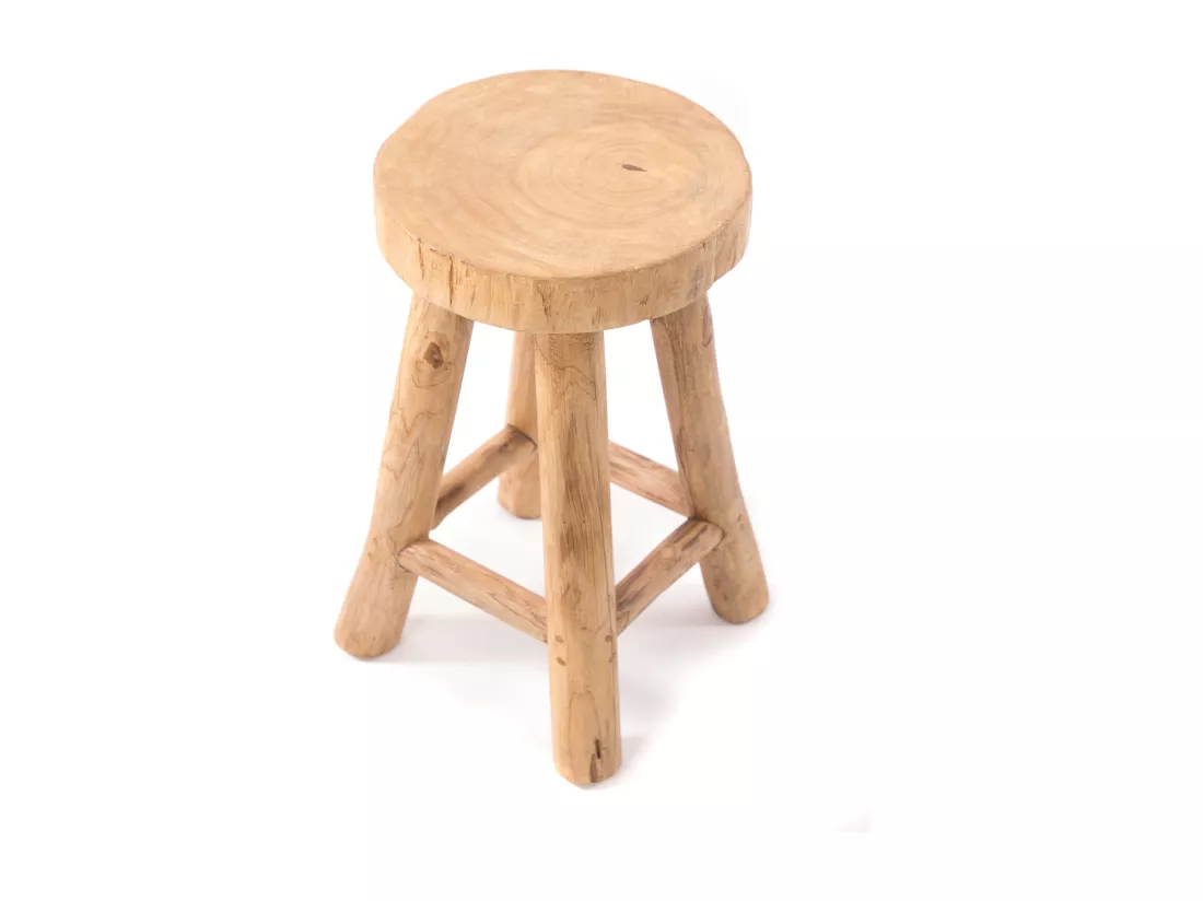 TABOURET Pinto Teck couleurs naturelles